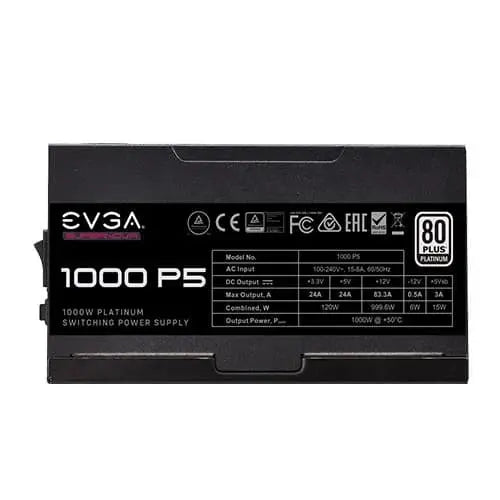 EVGA SuperNova 1000 P5 Platinum 1000 Watt Fully Modular Power Supply (220-P5-1000-X1) – TechCure India
