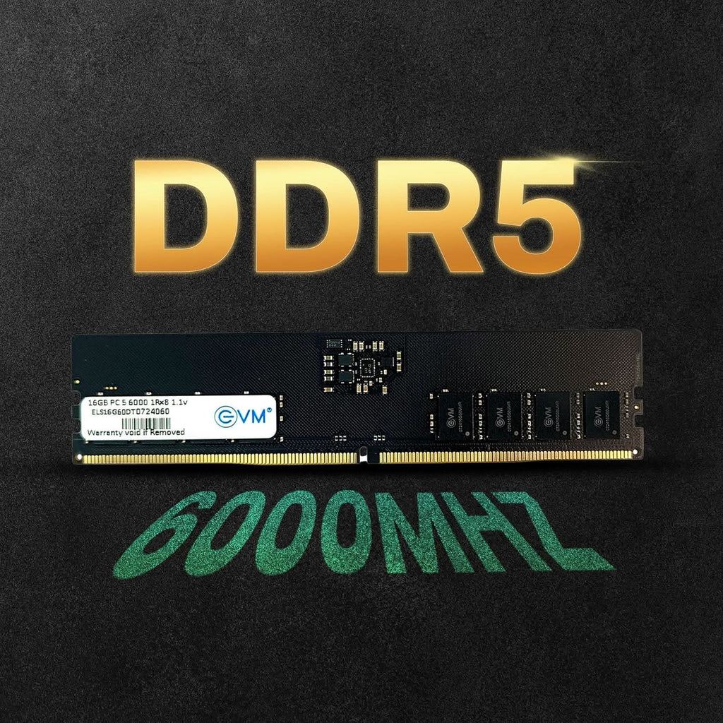 EVM 16GB 6000 MHz High-Performance DDR5 Desktop RAM – TechCure India