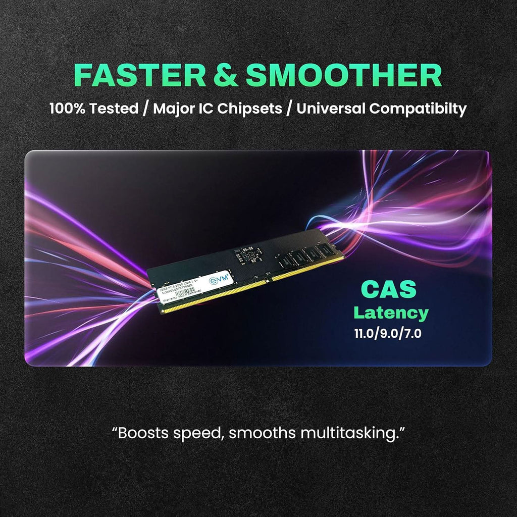 EVM 16GB 6000 MHz High-Performance DDR5 Desktop RAM – TechCure India