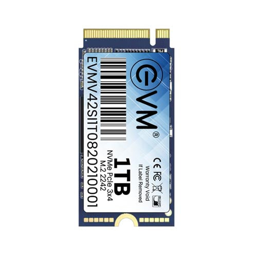 EVM 1TB 2242 NVMe SSD EVMNV42/1TB – NVMe PCIe Gen3 – TechCure India
