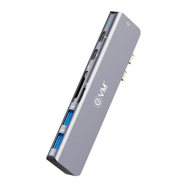 EVM 7in-2 Dual Type C USB HUB for MacBook Book Air & Pro – TechCure India