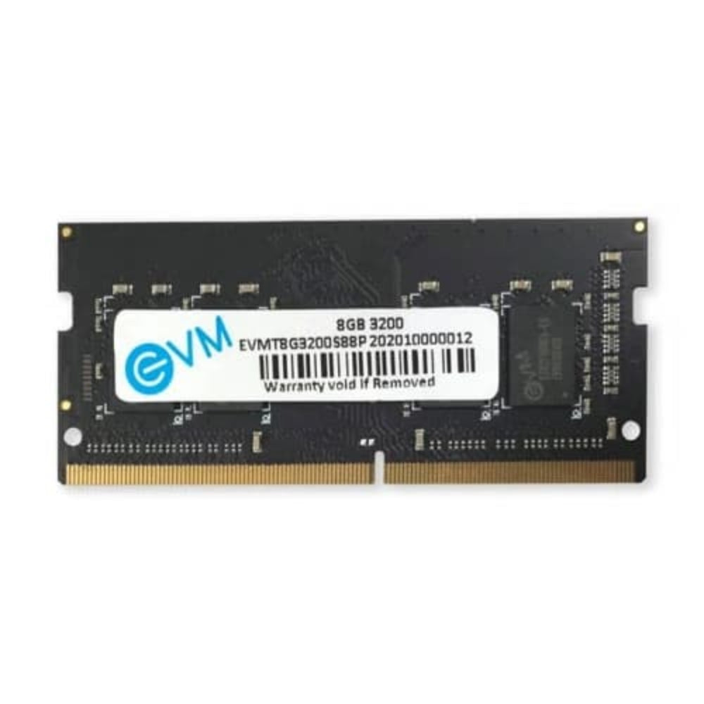 EVM 8GB ( 8GB x 1 ) 3200MHz DDR4 Laptop RAM ( Black ) ( CL22 ) – TechCure India
