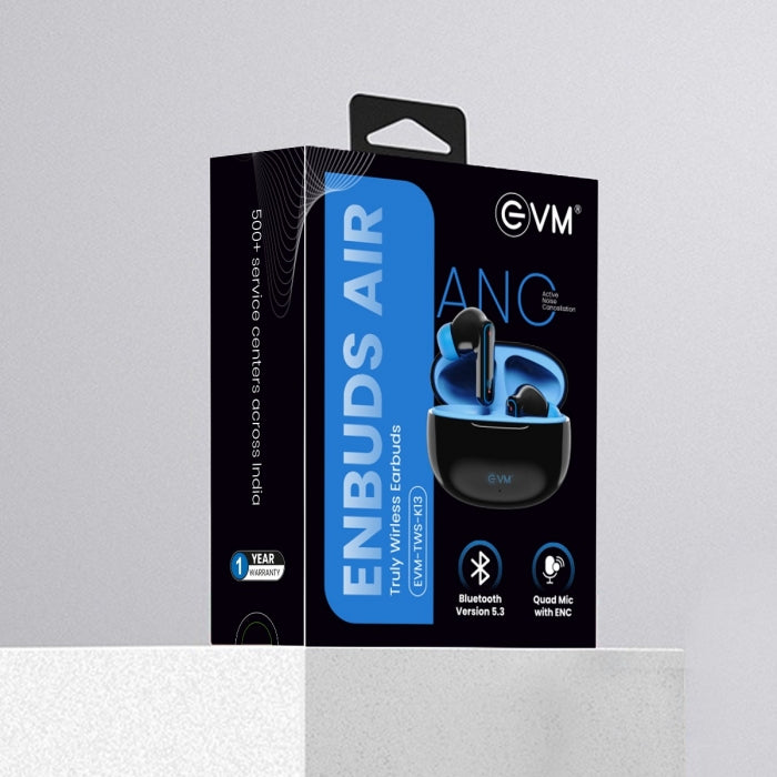 EVM EnBuds Air Truly Earbuds EVM-TWS-K13-BU – TechCure India