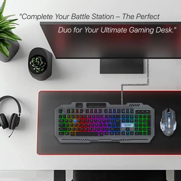 EVM EnClaw 9027 Gaming Keyboard and Mouse Combo (Black) (WDKM-612-BLACK-GREY) – TechCure India