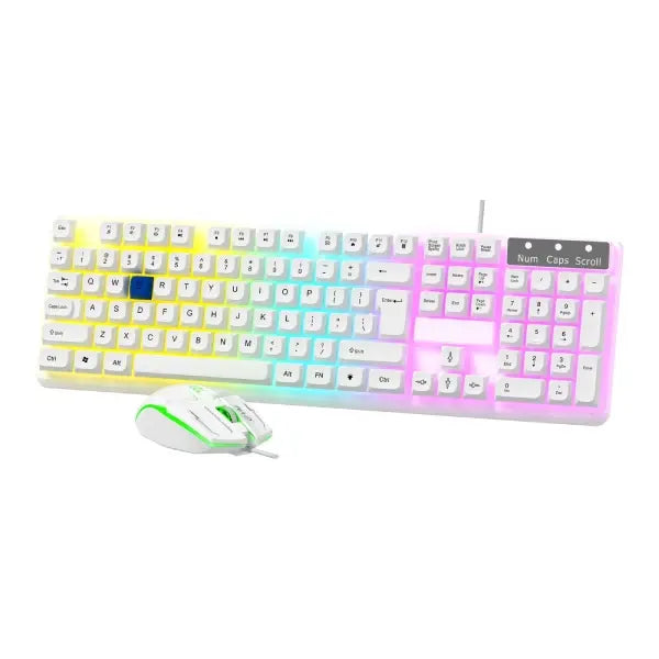 EVM EnHawk 7B23 Gaming Keyboard and Mouse Combo (White) (EVM-WDKM-315) – TechCure India