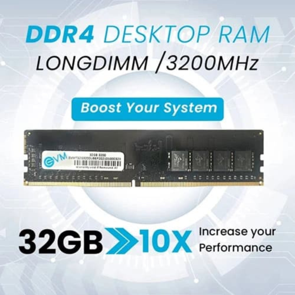 EVM 32GB ( 32GB x 1 ) 3200MHz DDR4 RAM ( Black ) ( CL15 ) - 3
