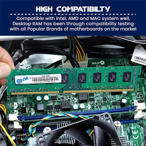 EVM 8GB ( 8GBx1 ) 1600MHz DDR3 Desktop RAM - 5