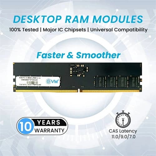 EVM 8GB ( 8GB x 1 ) 4800MHz DDR5 RAM ( Black ) ( CL19 ) - 2