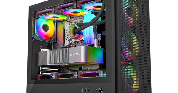 Ant Esports EVO 360 Lite Mid Tower Gaming Cabinet - Black – TechCure India
