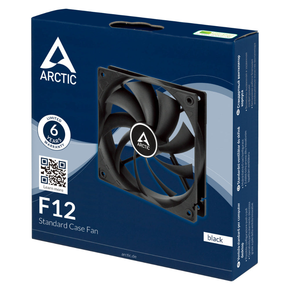ARCTIC F12 120mm Non-RGB Cabinet Fan ( Black ) ( Single Pack ) – TechCure India