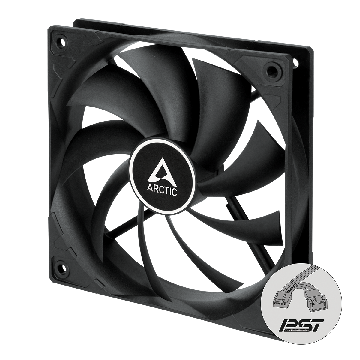 ARCTIC F12 PWM 120MM ACFAN00200A (BLACK) – TechCure India