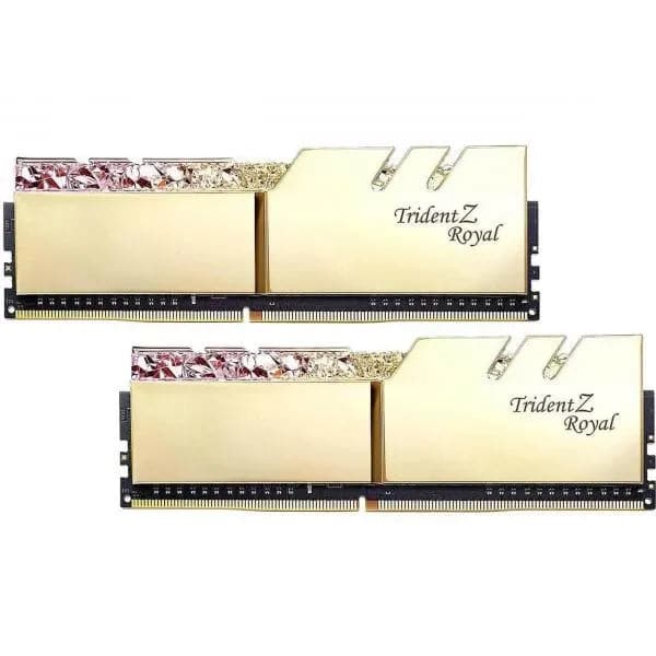 G.SKILL Trident Z Royal Elite RGB 32GB ( 16GB x 2 ) 3600MHz DDR4 RAM ( Gold ) ( CL16 ) - 5