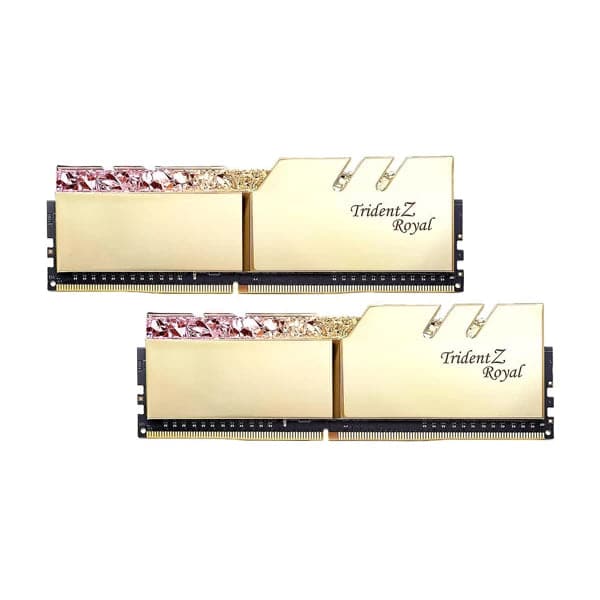 G.SKILL Trident Z Royal 16GB ( 8GB x 2 ) 3600MHz DDR4 RGB RAM ( Gold ) ( CL18 )