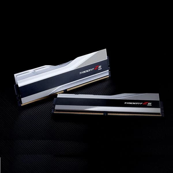 G.SKILL Trident Z5 RGB 32GB ( 16GBx2 ) 5200MHz DDR5 RAM ( Metallic Silver ) ( CL36 ) - 5
