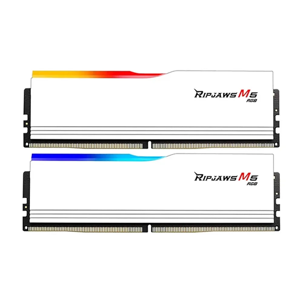 G.SKILL Ripjaws M5 RGB 32GB ( 16GBx2 ) 5200MHz DDR5 RAM ( Matte White ) ( CL40 ) - 2