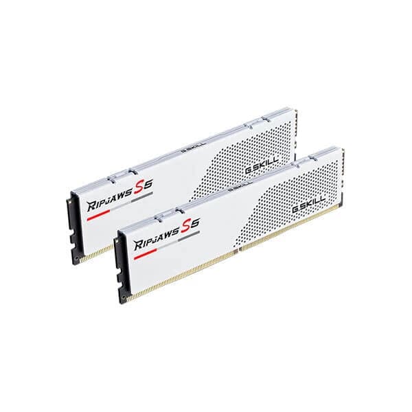 G.SKILL Ripjaws S5 32GB ( 16GBx2 ) 6000MHz DDR5 RAM ( White ) ( CL32 ) - 2