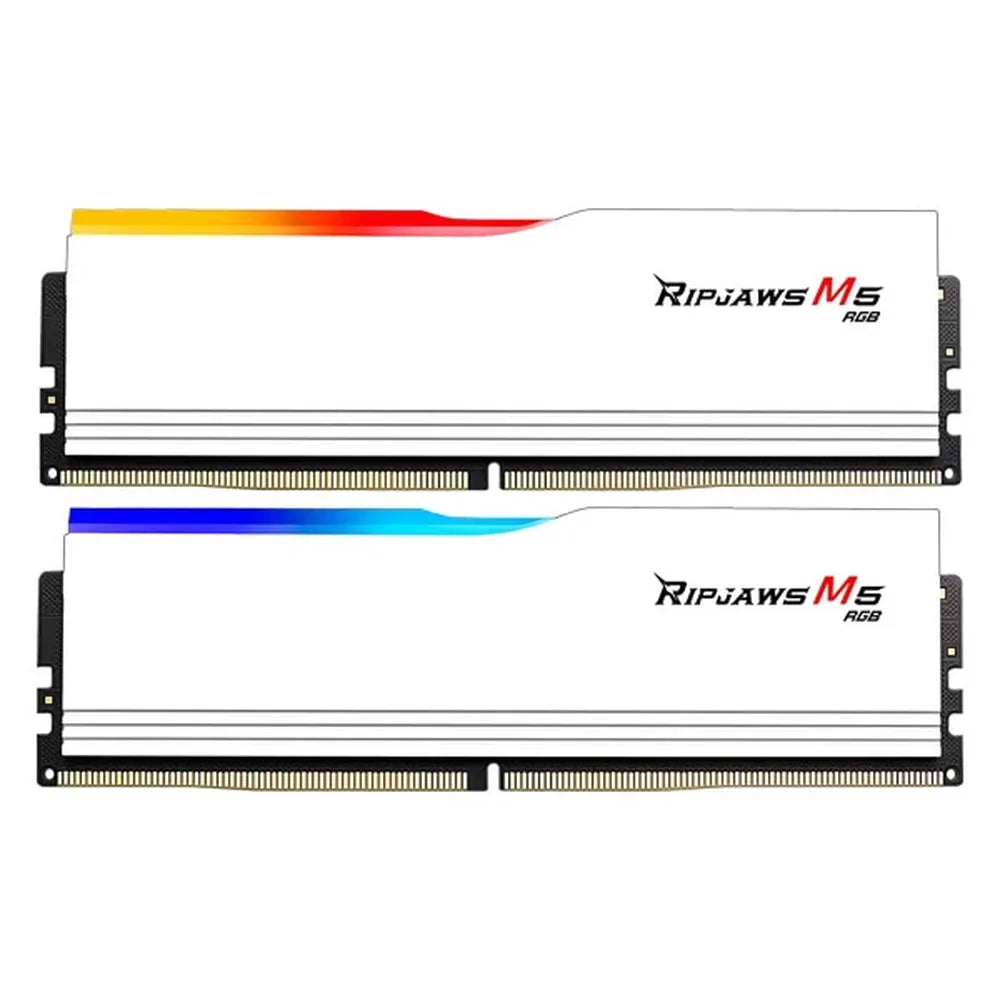 G.SKILL Ripjaws M5 RGB 64GB ( 32GBx2 ) 6000MHz DDR5 RAM ( Matte White ) ( CL32 ) - 2