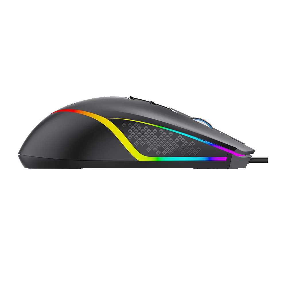 AULA F805 Wired Ergonomic Gaming Mouse ( F805B ) ( 6400DPI / 7 Macro  Buttons ) (Black) - 2