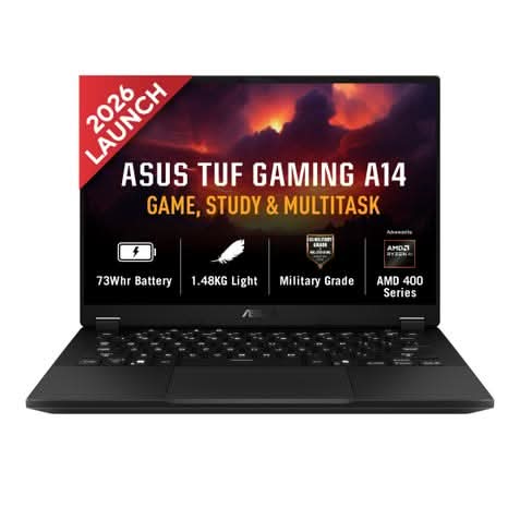 ASUS TUF Gaming A14 FA401GM-RG038WS, AMD Ryzen AI 9 465, 16GB RAM, 512GB SSD, RTX 5060 8GB, 14 inch 2.5K resolution, Windows 11 Home, Microsoft Office Home 2024, Microsoft 365 Basic, Gaming Laptop, 1 Year(s) Warranty, Jaeger Grey – TechCure India