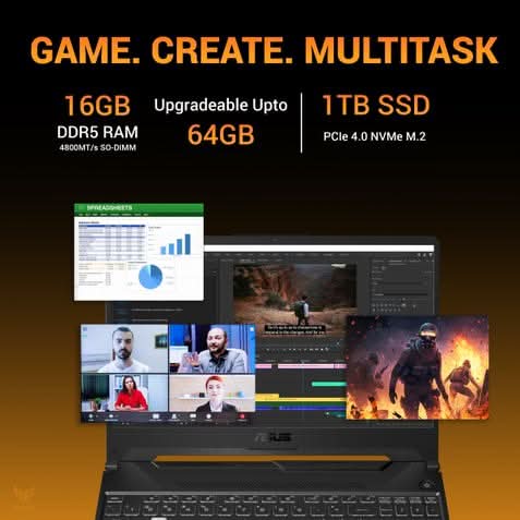 ASUS TUF Gaming A15, Gaming Laptop, AMD Ryzen 7 170 Processor, 16GB, 1TB, RTX 3050, 39.62 cm (15.6) FHD, Windows 11 Home, Office Home 2024 + M365 Basic (1 Year Validity) FA506NCQ-HN009WS – TechCure India
