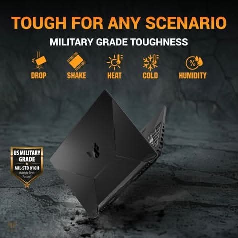 ASUS TUF Gaming A15 FA506NCQ-IN080W, AMD Ryzen 7 170 Processor, 16GB RAM, 512GB SSD, RTX 3050-4GB, 15.6 inch FHD, Windows 11 Home, Gaming Laptop, 1 Year(s) Warranty, Black – TechCure India