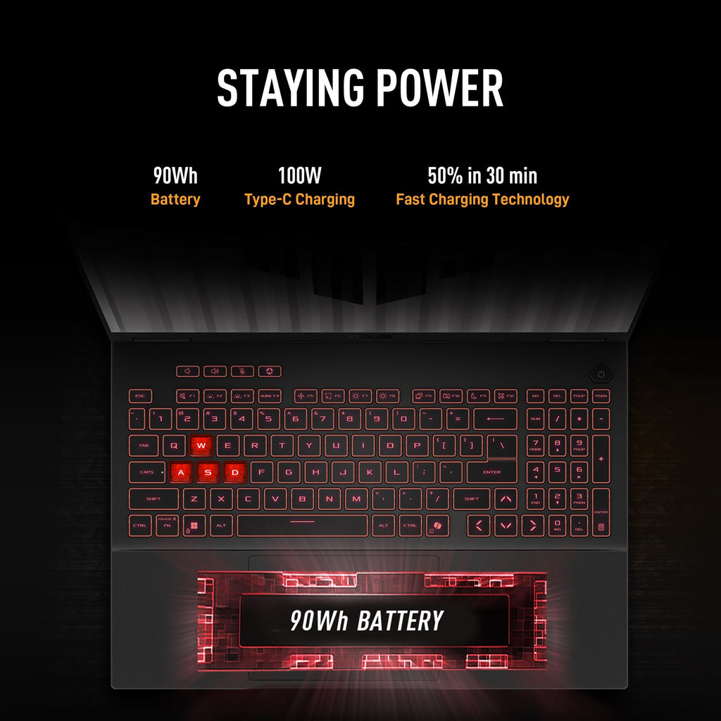 ASUS TUF GAMING A16 FA608PP-QT014WS [R9-8940HX/16GB/1TB SSD/WIN11 HOME+MS24/16.0"/8GB-RTX5070 GRAPHICS/1 YEAR(S)/GREY] – TechCure India