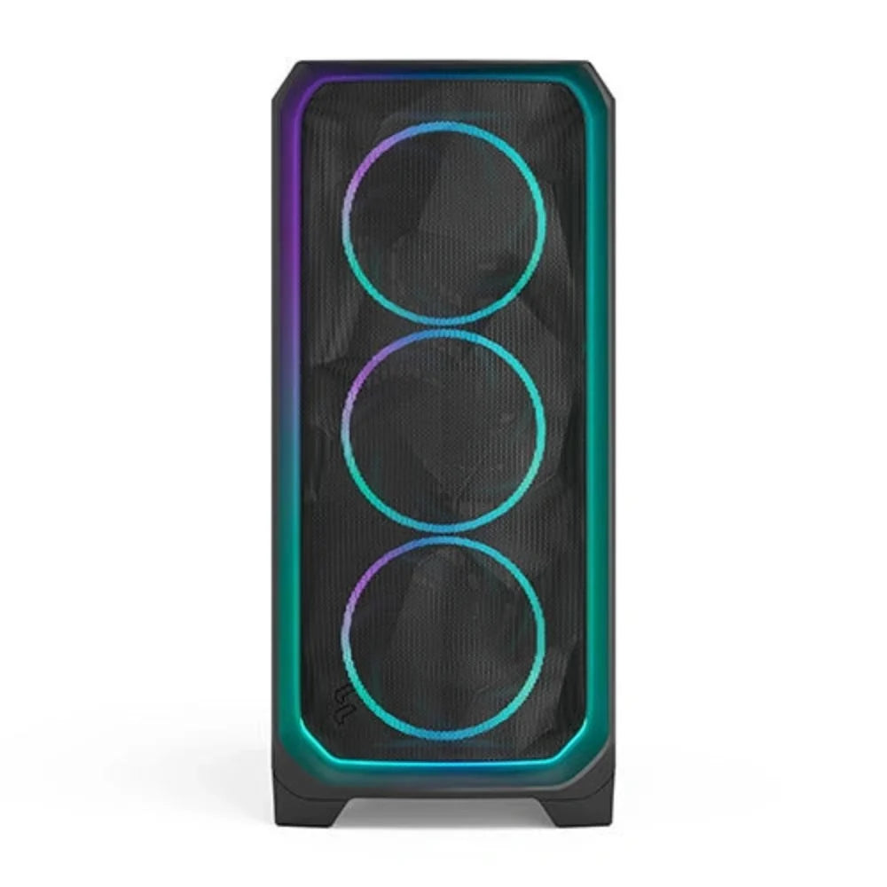 FRACTAL DESIGN Meshify 3 Ambience Pro ARGB TG Light Tint EATX Mid Tower Cabinet ( Black ) – TechCure India