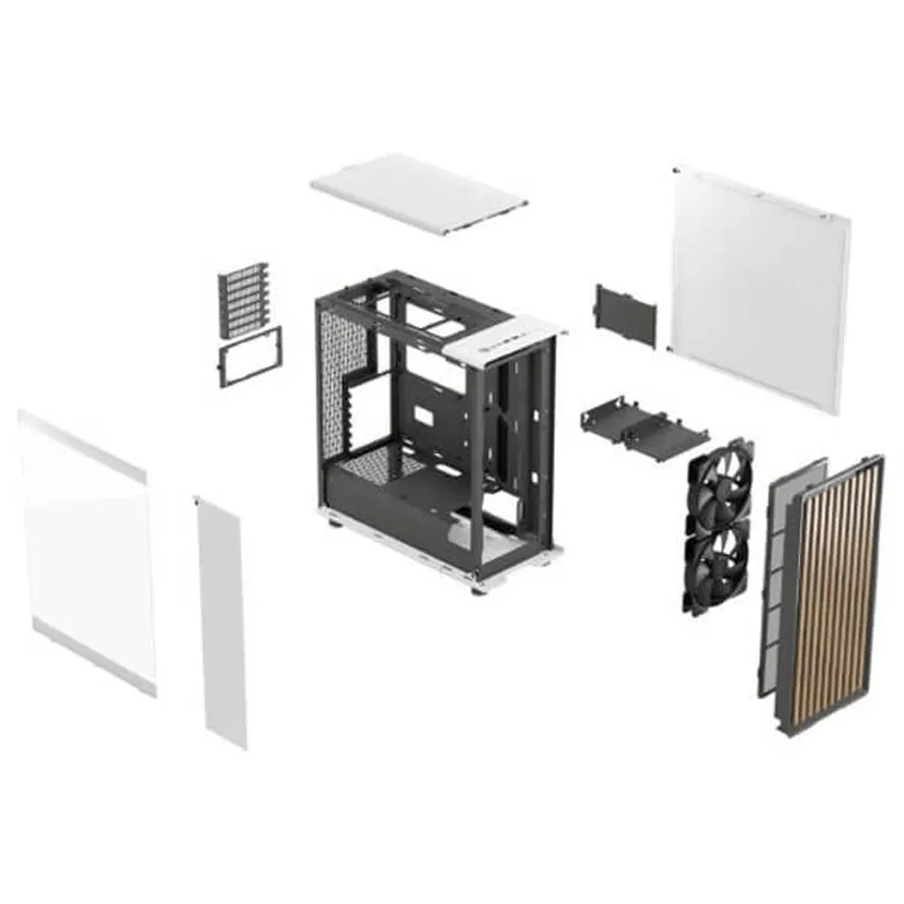 FRACTAL DESIGN North Chalk Clear ATX Mid Tower Cabinet (White) – TechCure India
