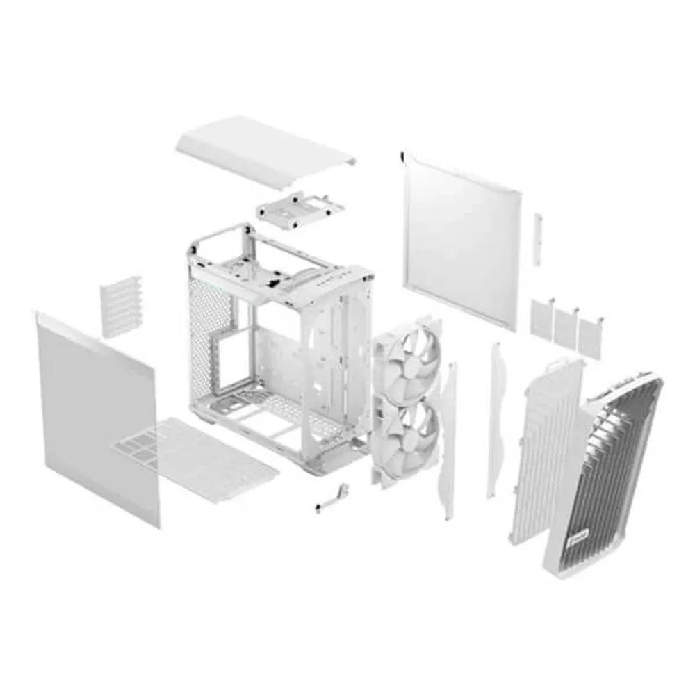 FRACTAL DESIGN Torrent Compact RGB EATX TG Clear Tint Mid Tower Cabinet (White) - 6