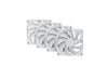 HYTE FA12 120mm Non RGB Cabinet Fan ( Snow White ) ( Pack Of 4 )