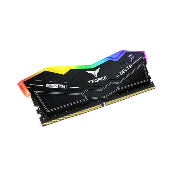 TEAMGROUP T-Force Delta RGB 64GB ( 32GBx2 ) 6000MHz DDR5 RAM ( Black ) ( CL38 ) - 3