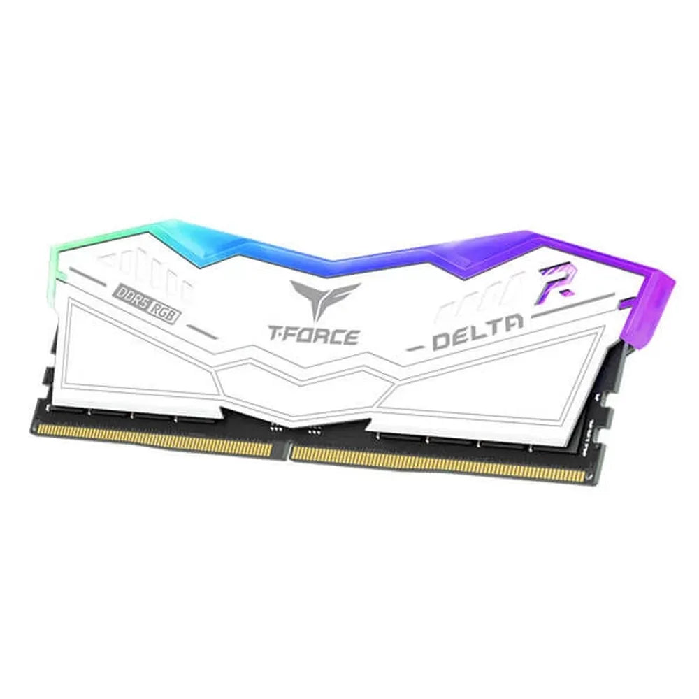 TEAMGROUP T-Force Delta RGB 16GB (16GBx1) 5600MHz DDR5 RAM (White) ( CL36 ) - 3