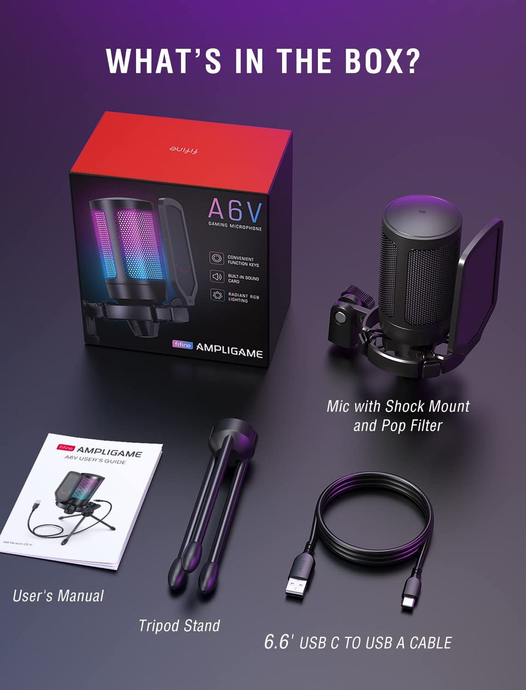 Fifine Ampligame A6V GAMING MICROPHONE – TechCure India