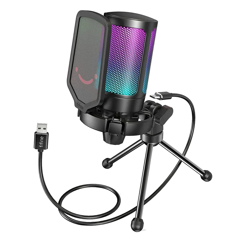 FIFINE Ampligame A6V USB Gaming Microphone ( Black ) – TechCure India