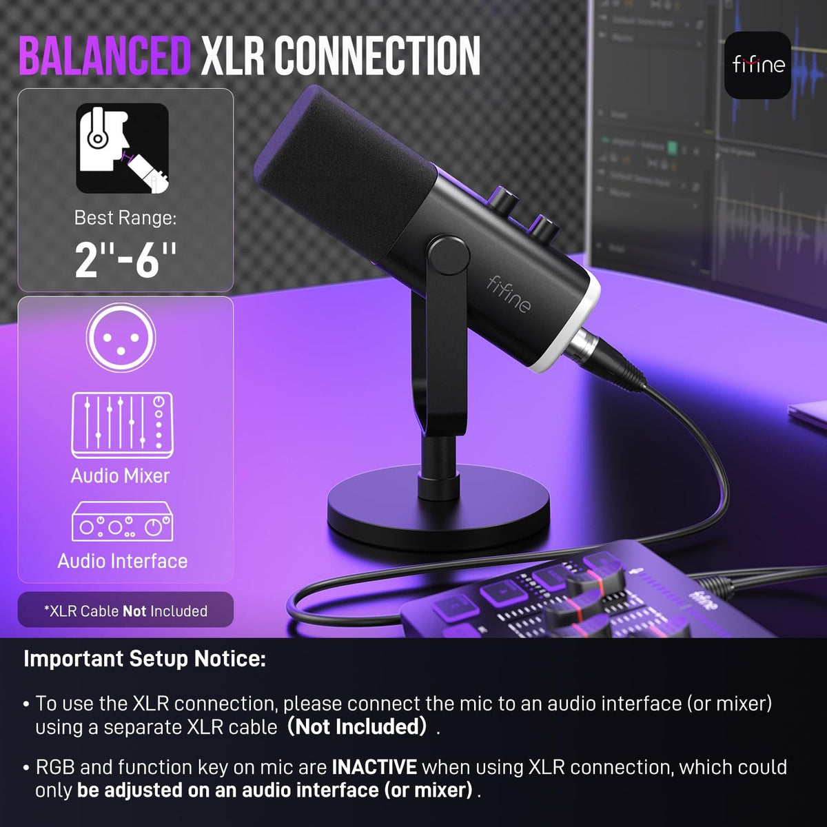 FIFINE XLR/USB Dynamic Microphone AM8 – TechCure India