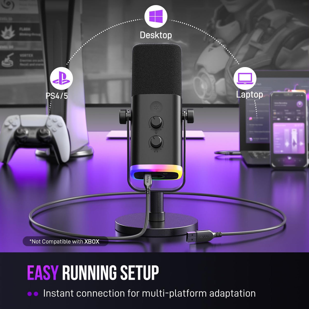 FIFINE XLR/USB Dynamic Microphone AM8 – TechCure India