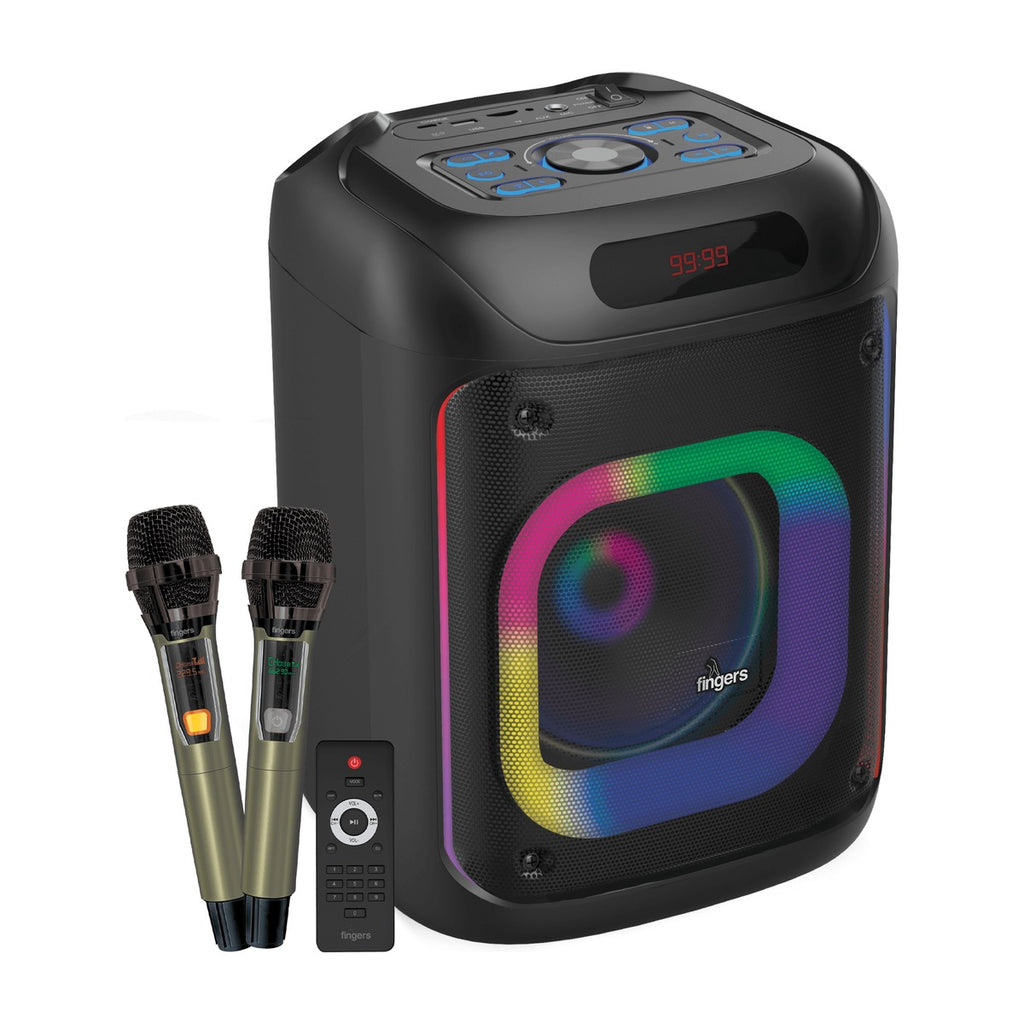 FINGERS 2Mic-ThunderBox45 Portable Speaker with 2 Wireless Mics - ThunderBox45 – TechCure India