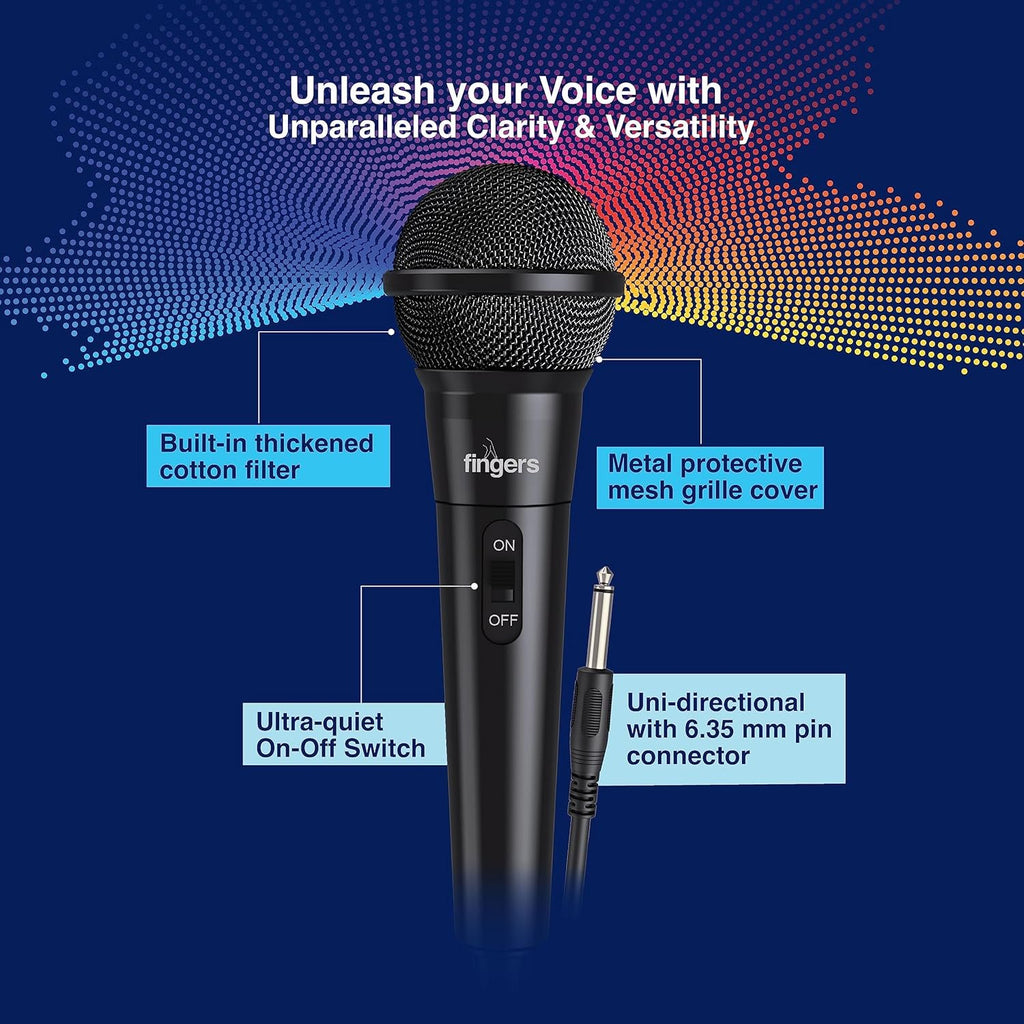FINGERS Mic-W5 Wired Microphone – TechCure India