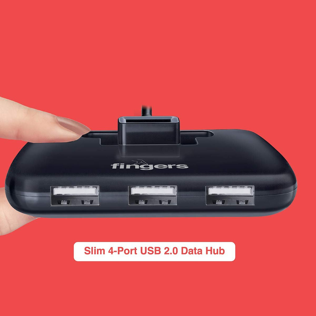 FINGERS Quadrant U2.0 4-Port USB Hub – TechCure India