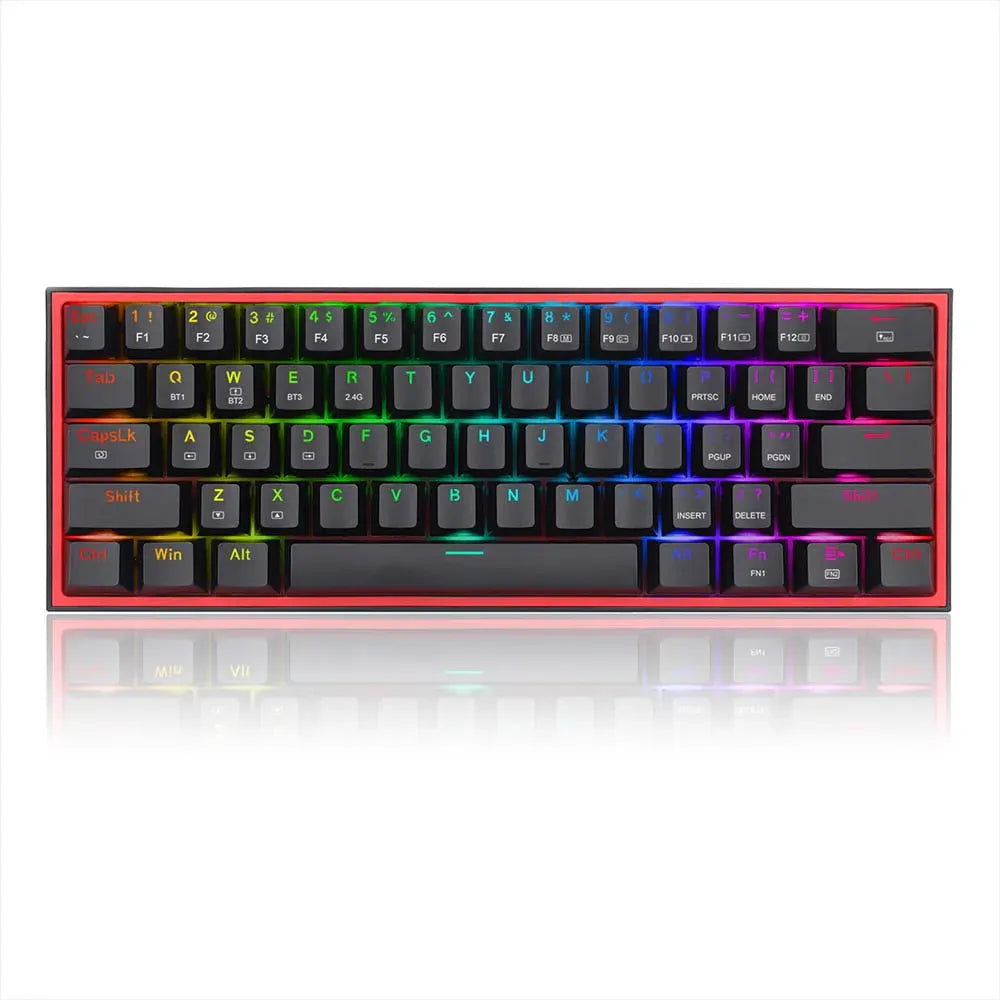 REDRAGON K616 Fizz Pro 60% Mechanical Wireless Gaming Keyboard ( Black ) ( Red Linear Switch ) – TechCure India