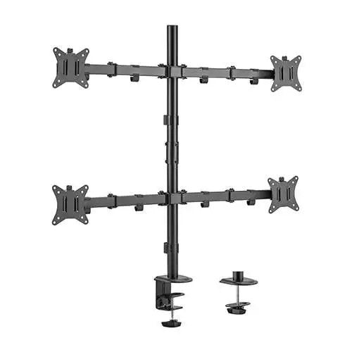 Four Monitor Stand Clamp/Drill Type – Quad Monitor Desk Mount Arm (for 13–32″ Monitors/ 8kg per monitor) — image 1