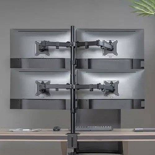 Four Monitor Stand Clamp/Drill Type – Quad Monitor Desk Mount Arm (for 13–32″ Monitors/ 8kg per monitor) — image 2