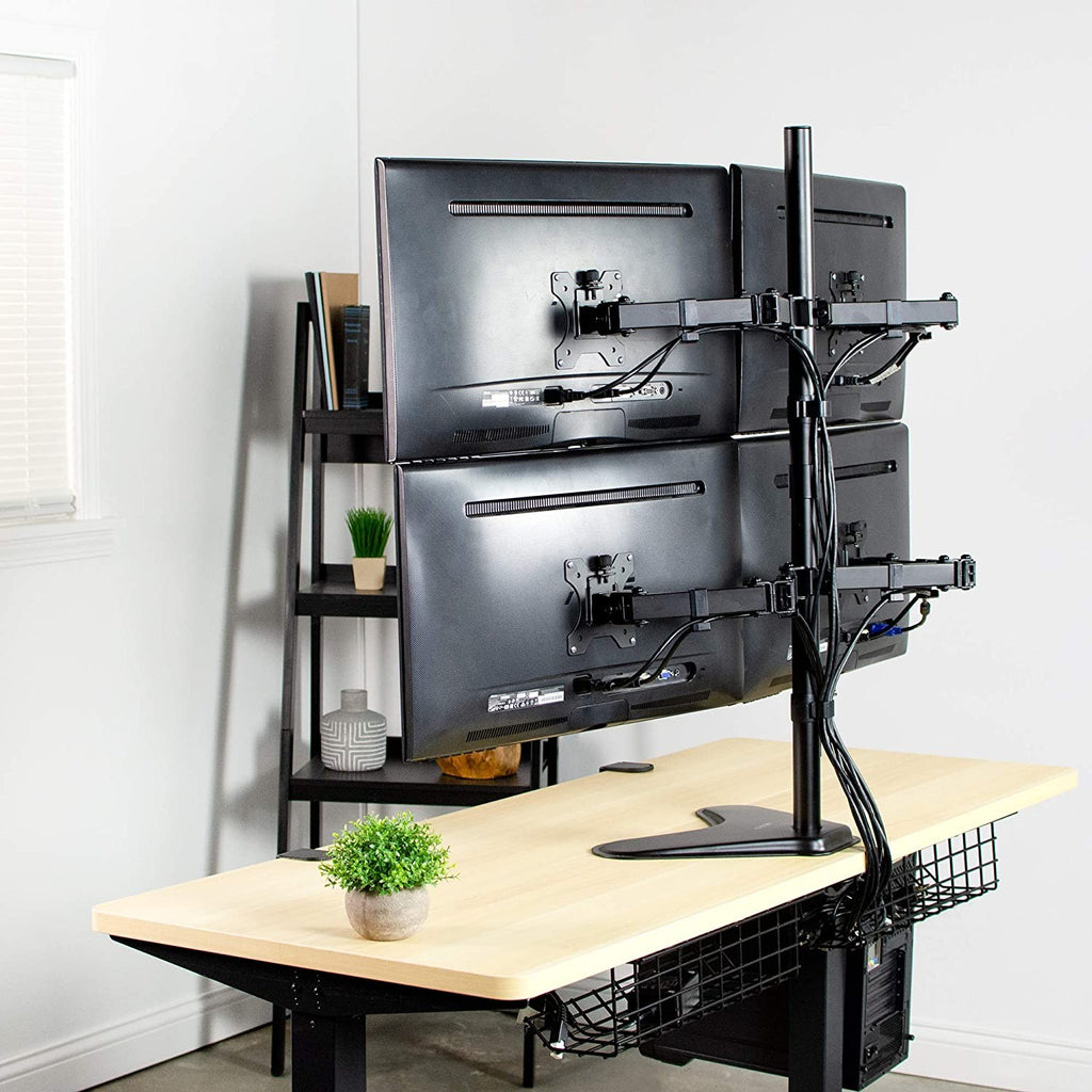 Four Monitor Stand Tabletop Freestanding – Quad Monitor Desk Mount (for 13–32″ Monitors/ 8kg per monitor) — image 11