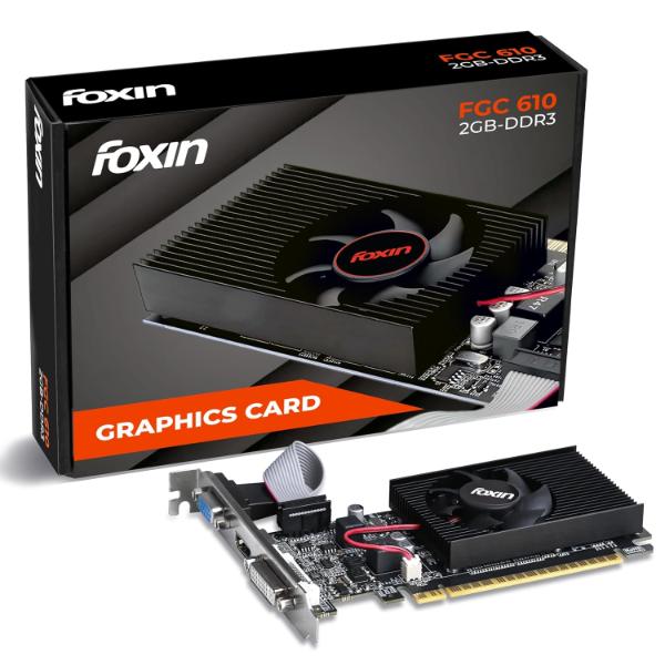 Foxin GT 610 Graphics Card 2GB DDR3 64-Bit – Model FGC-610 – TechCure India