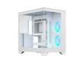 Fractal Design Fractal Design Pop 2 Vision White RGB – Dual-Chamber Case with Glass Panels, 4 RGB Fans White – TechCure India