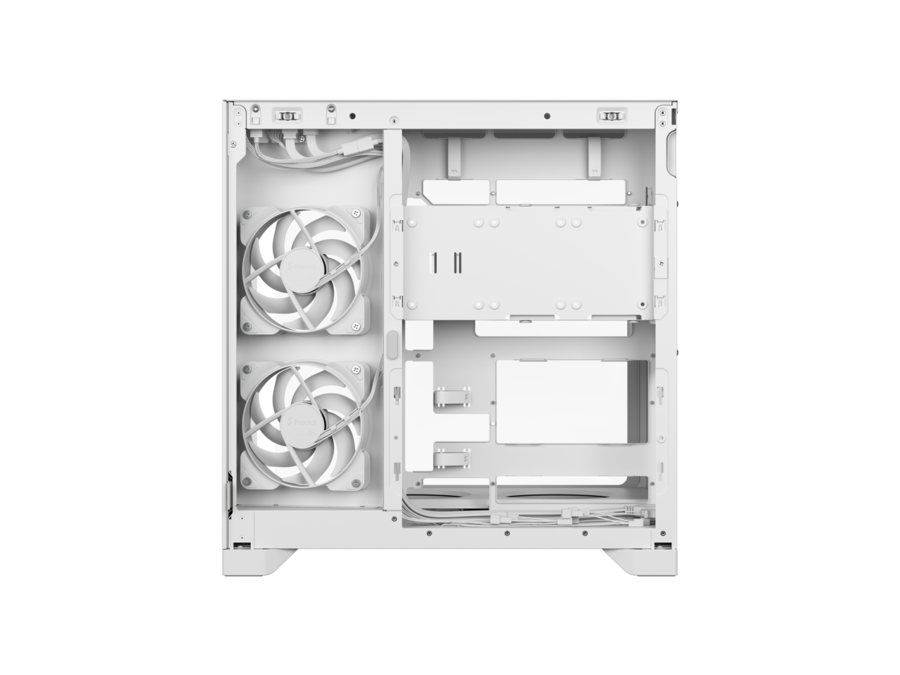 Fractal Design Fractal Design Pop 2 Vision White RGB – Dual-Chamber Case with Glass Panels, 4 RGB Fans White – TechCure India