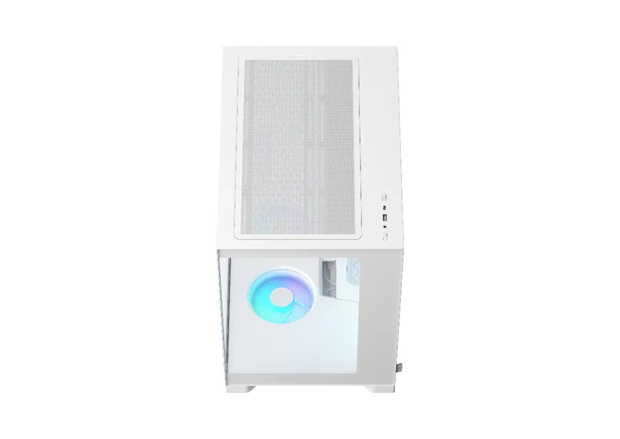 Fractal Design Fractal Design Pop 2 Vision White RGB – Dual-Chamber Case with Glass Panels, 4 RGB Fans White – TechCure India