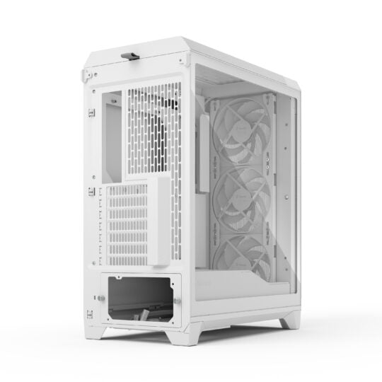 Fractal Design Meshify 3 RGB White Mid-Tower Cabinet with Type-C, Clear-Tint Tempered Glass, 3 ARGB Fans, E-ATX Support & Up to 360mm Radiator Support – TechCure India