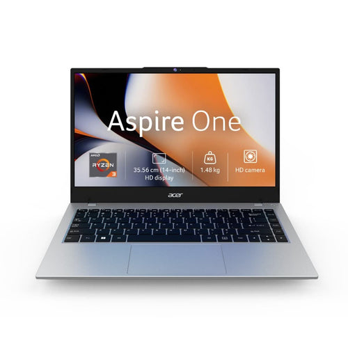 Acer One 14 AMD Ryzen 3 Quad Core 7320U, 8 GB, 256 GB SSD, Windows 11 Home, A114-43 Thin and Light Laptop (14 Inch, Silver, 1.5 Kg) – TechCure India