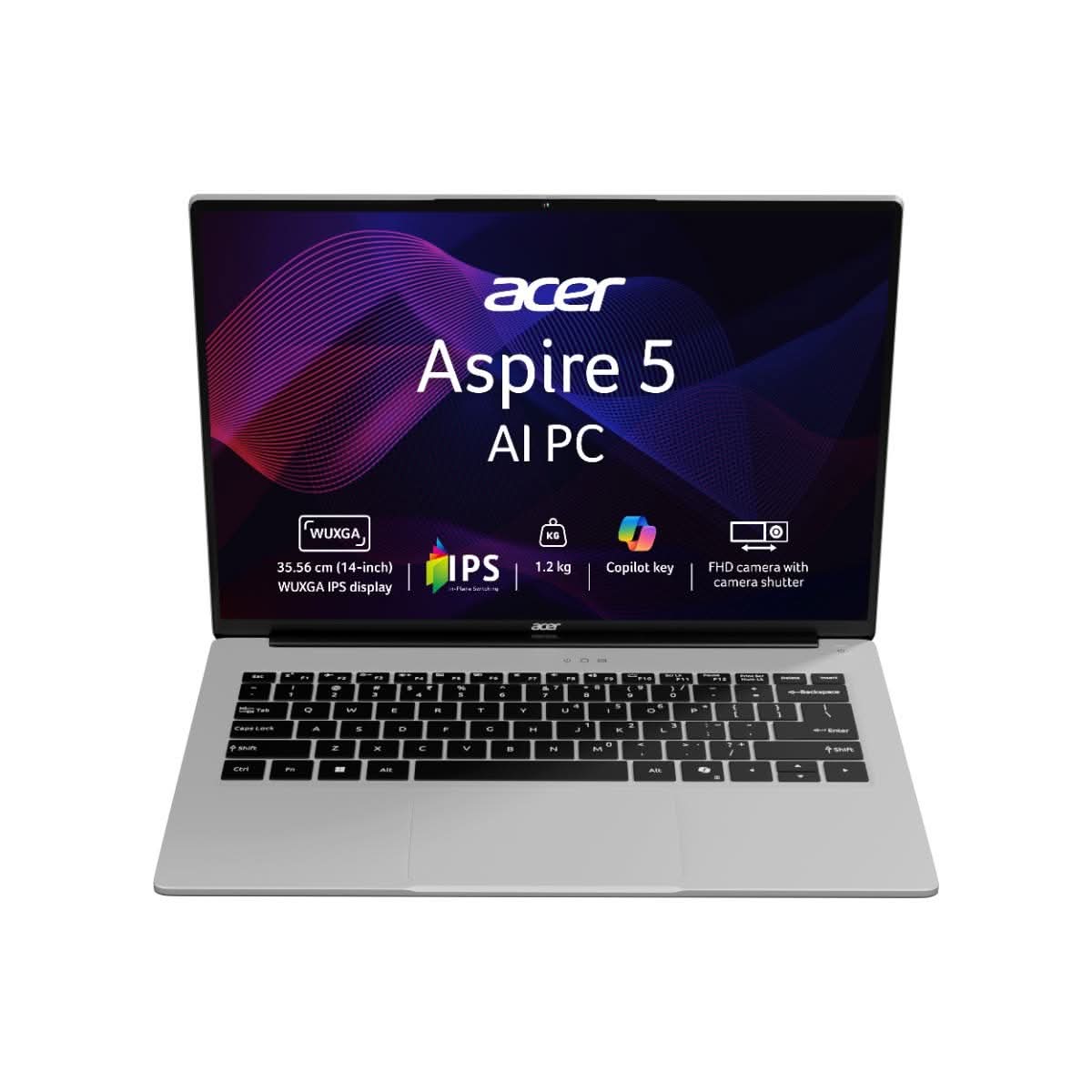 Acer Aspire 5 A514-54H, Intel Core Ultra 5 125H Processor, 16 GB RAM, 512 GB SSD, 14 Inch, FHD, Windows 11 Home, Silver – TechCure India